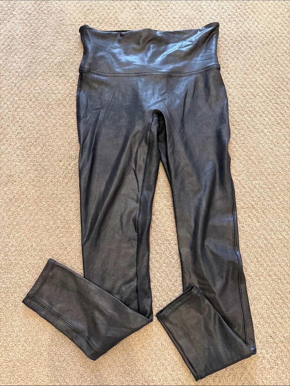 SPANX Faux Leather Black Leggings